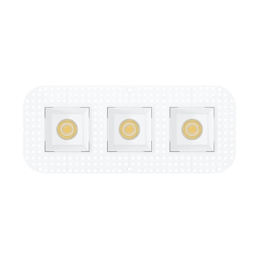 P-7428 3 inch Trimless 3 Head Square White HO, 45/60W, 4200/6300 Lumens, 5CCT Recessed Light