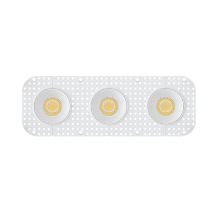 P-7432 3 inch Trimless 3 Head Round White HO, 72W, 6300 Lumens, Non-IC, 5CCT Recessed Light