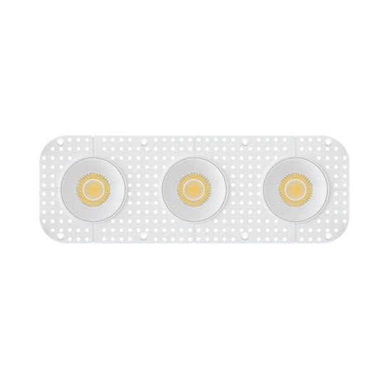 P-7432 3 inch Trimless 3 Head Round White HO, 72W, 6300 Lumens, Non-IC, 5CCT Recessed Light