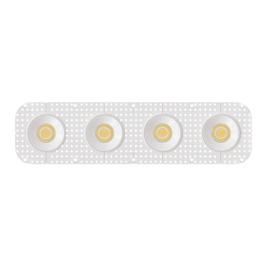 P-7433 3 inch Trimless 4 Head Round White HO, 96W, 8400 Lumens, Non-IC, 5CCT Recessed Light