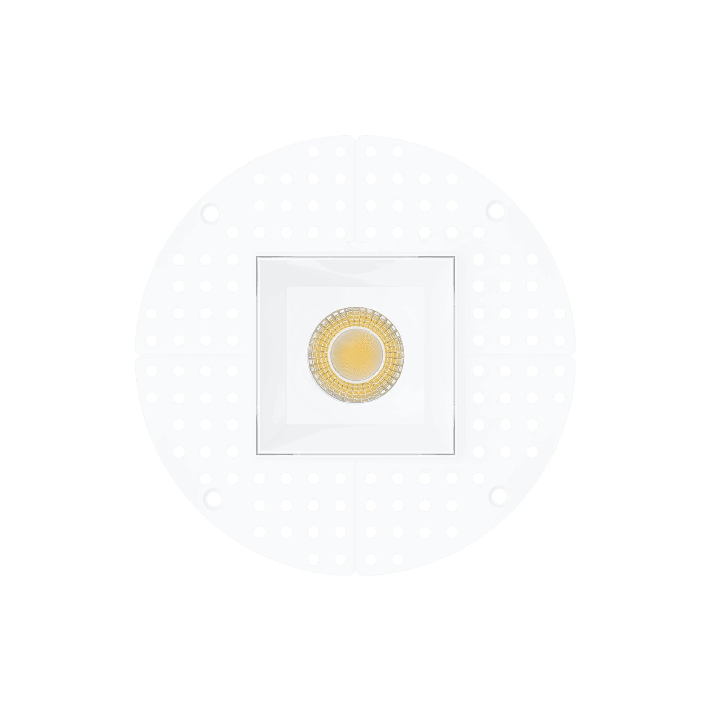 P-7435 3 inch Trimless Single Head Square White HO, 24W, 2100 Lumens, Non-IC, 5CCT Recessed Light
