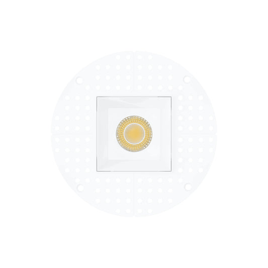 P-7435 3 inch Trimless Single Head Square White HO, 24W, 2100 Lumens, Non-IC, 5CCT Recessed Light