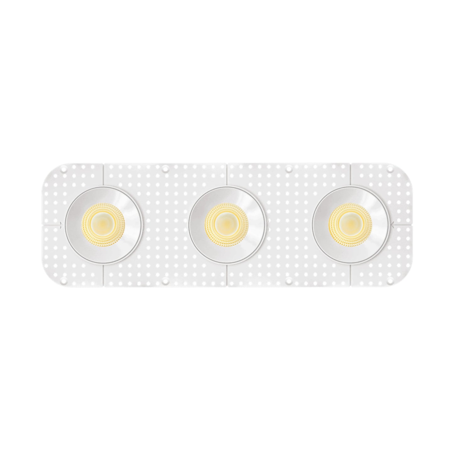 P-7441 3.5 inch Trimless 3 Head Round White, 27/45, 2700/4200 Lumens, 5CCT Recessed Light