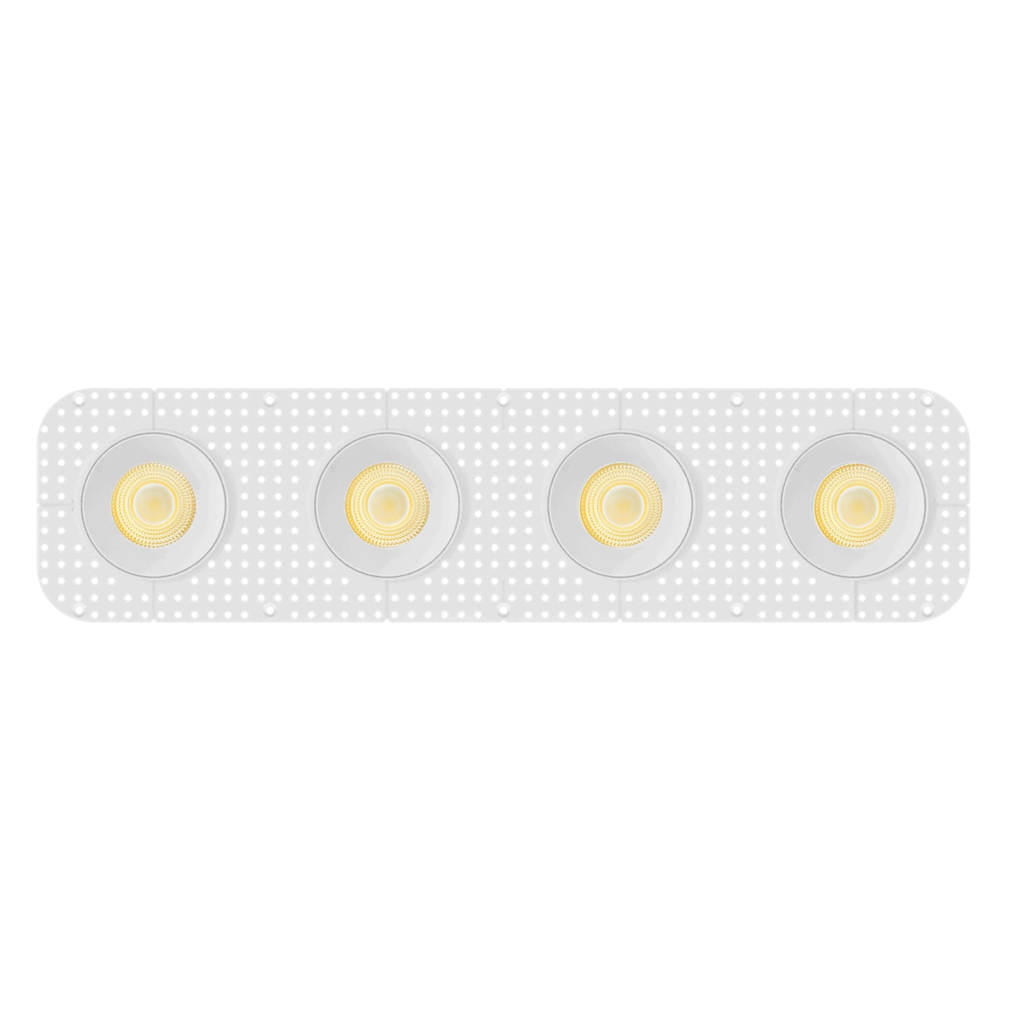 P-7442 3.5 inch Trimless 4 Head Round White, 36/60, 3600/5600 Lumens, 5CCT Recessed Light