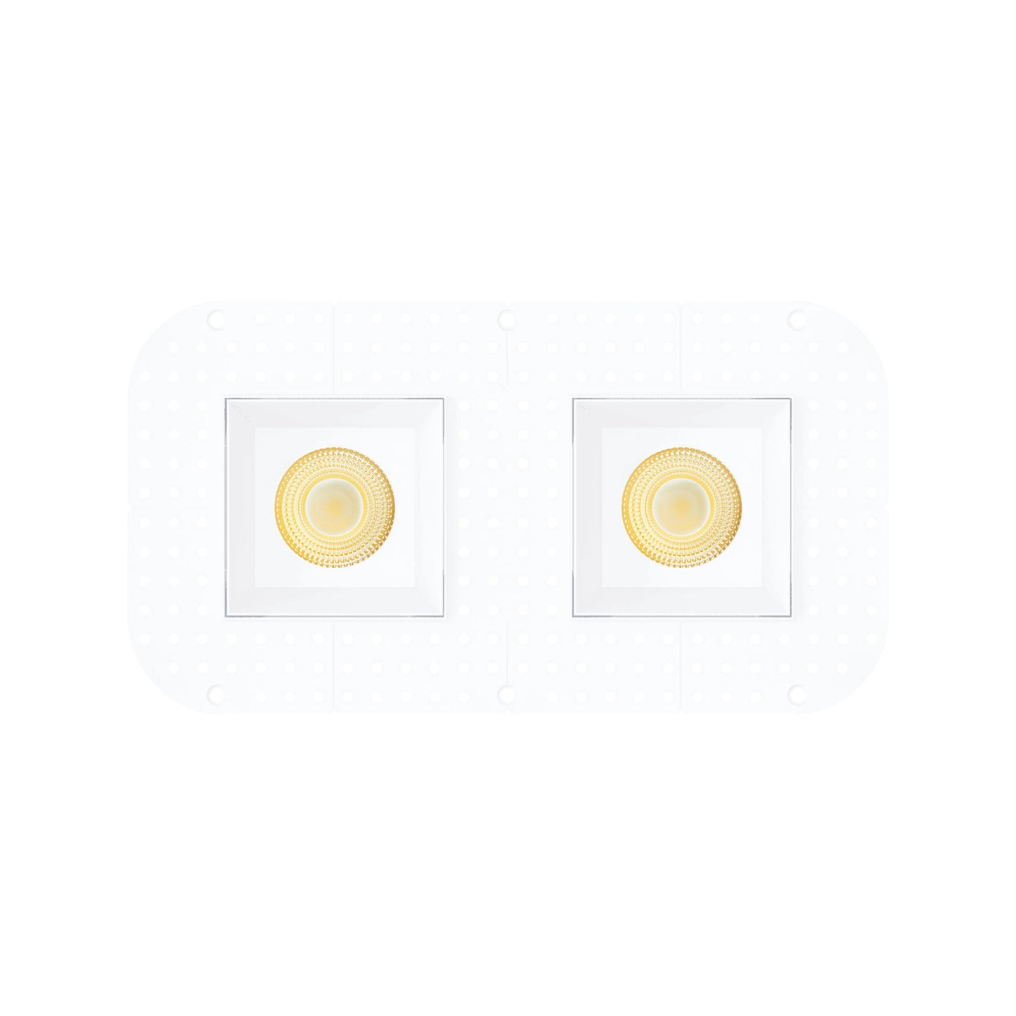 P-7444 3.5 inch Trimless 2 Head Square White, 18/30W, 1800/2800 Lumens, 5CCT Recessed Light