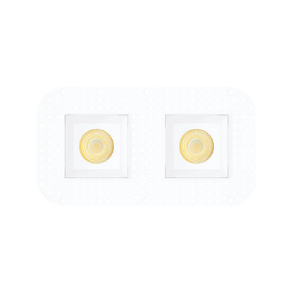 P-7444 3.5 inch Trimless 2 Head Square White, 18/30W, 1800/2800 Lumens, 5CCT Recessed Light
