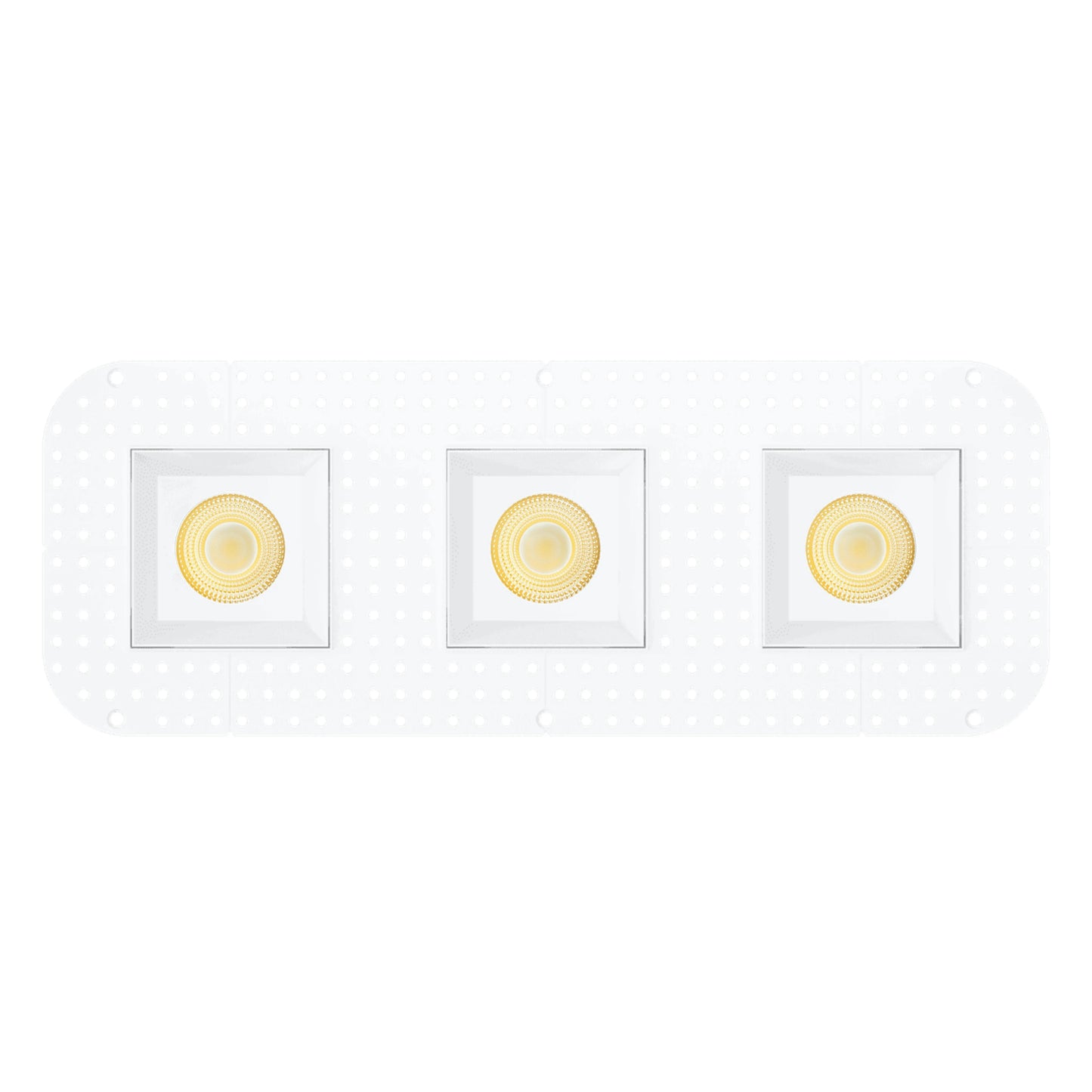 P-7445 3.5 inch Trimless 3 Head Square White, 27/45, 2700/4200 Lumens, 5CCT Recessed Light