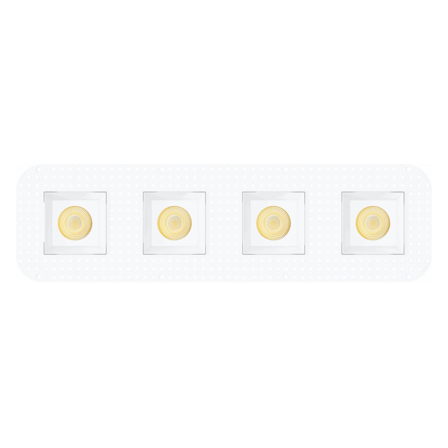 P-7446 3.5 inch Trimless 4 Head Square White, 36/60, 3600/5600 Lumens, 5CCT Recessed Light