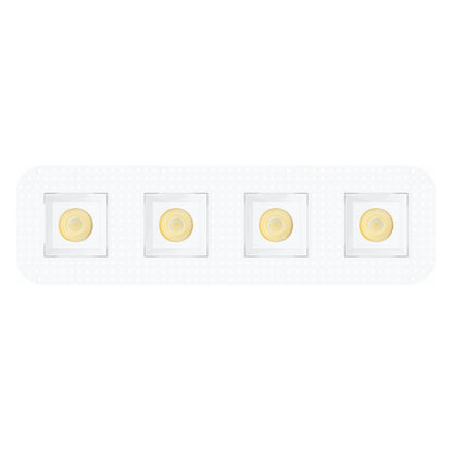 P-7446 3.5 inch Trimless 4 Head Square White, 36/60, 3600/5600 Lumens, 5CCT Recessed Light