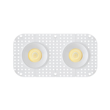 P-7448 3.5 inch Trimless 2 Head Round White HO, 36/60W, 3400/5400 Lumens, 5CCT Recessed Light