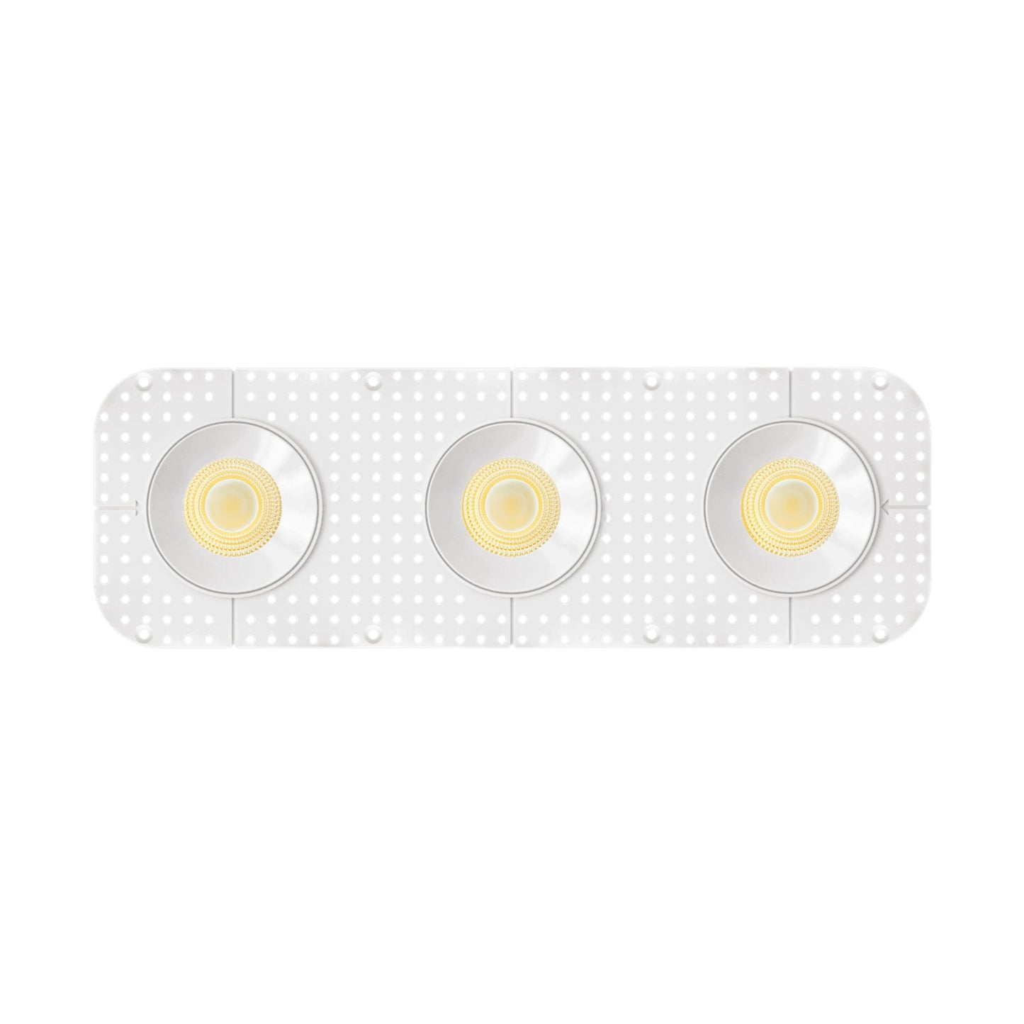 P-7449 3.5 inch Trimless 3 Head Round White HO, 54/90W, 5100/8100 Lumens, 5CCT Recessed Light