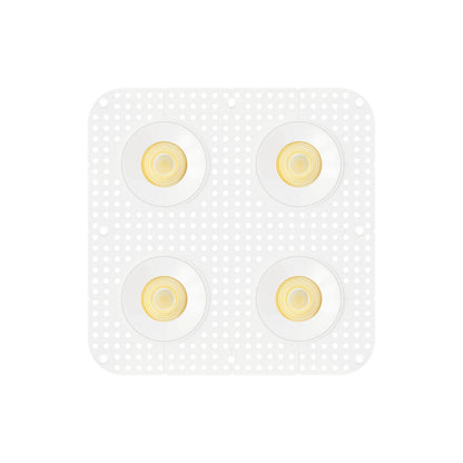 P-7451 3.5 inch Trimless Quadruple Head Round White HO, 72/120W, 6800/10800 Lumens, 5CCT Recessed Light