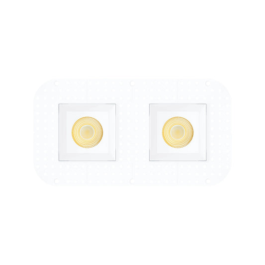 P-7452 3.5 inch Trimless 2 Head Square White HO, 36/60W, 3400/5400 Lumens, 5CCT Recessed Light
