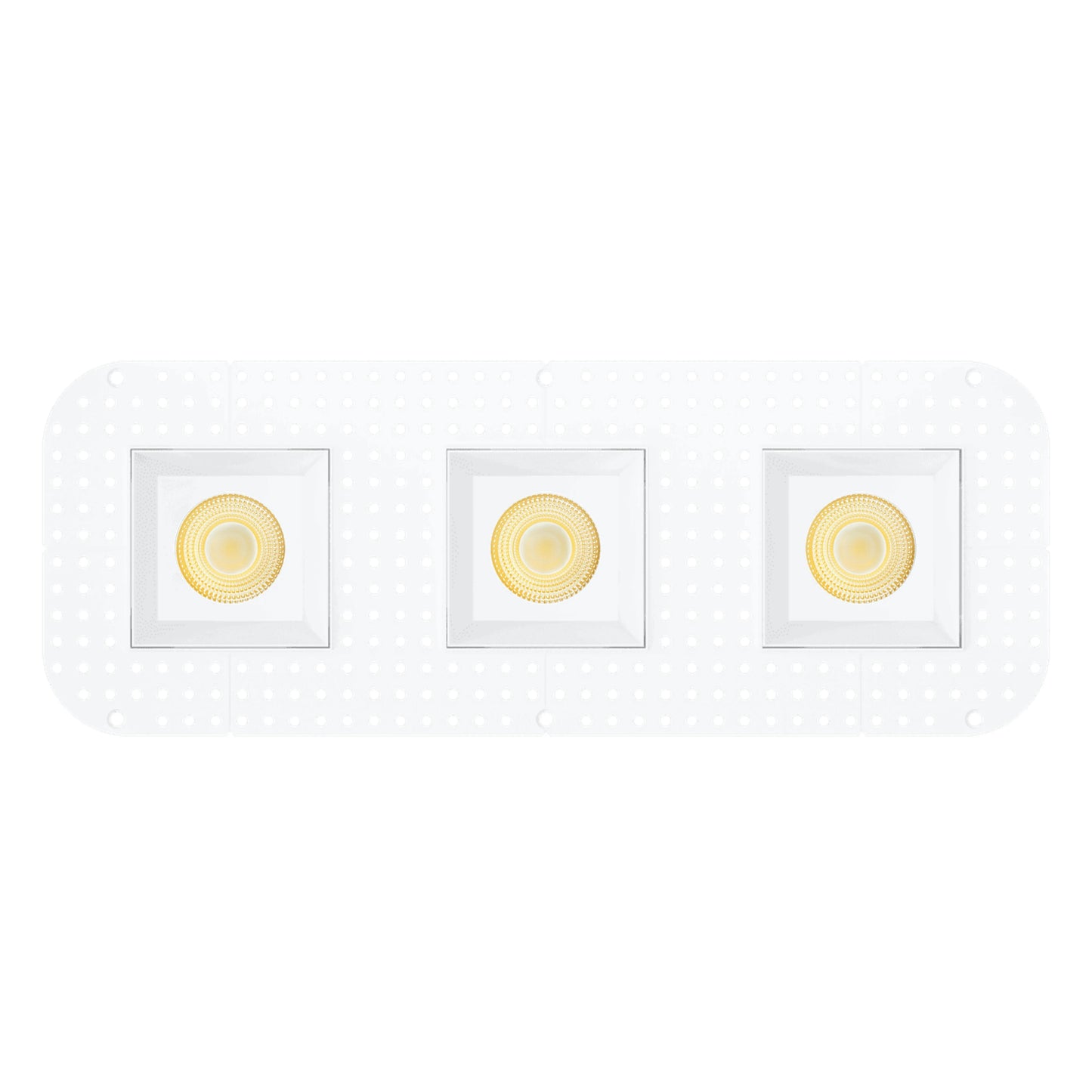 P-7453 3.5 inch Trimless 3 Head Square White HO, 54/90W, 5100/8100 Lumens, 5CCT Recessed Light