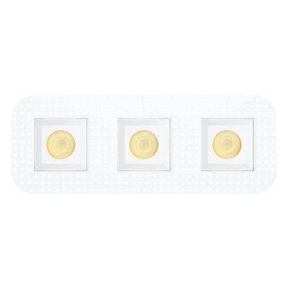 P-7453 3.5 inch Trimless 3 Head Square White HO, 54/90W, 5100/8100 Lumens, 5CCT Recessed Light