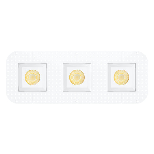 P-7453 3.5 inch Trimless 3 Head Square White HO, 54/90W, 5100/8100 Lumens, 5CCT Recessed Light