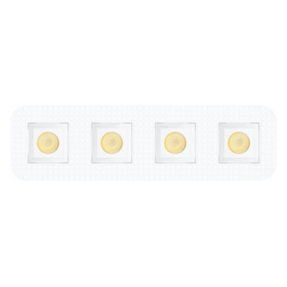 P-7454 3.5 inch Trimless 4 Head Square White HO, 72/120W, 6800/10800 Lumens, 5CCT Recessed Light