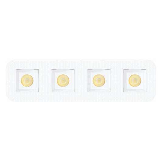 P-7454 3.5 inch Trimless 4 Head Square White HO, 72/120W, 6800/10800 Lumens, 5CCT Recessed Light