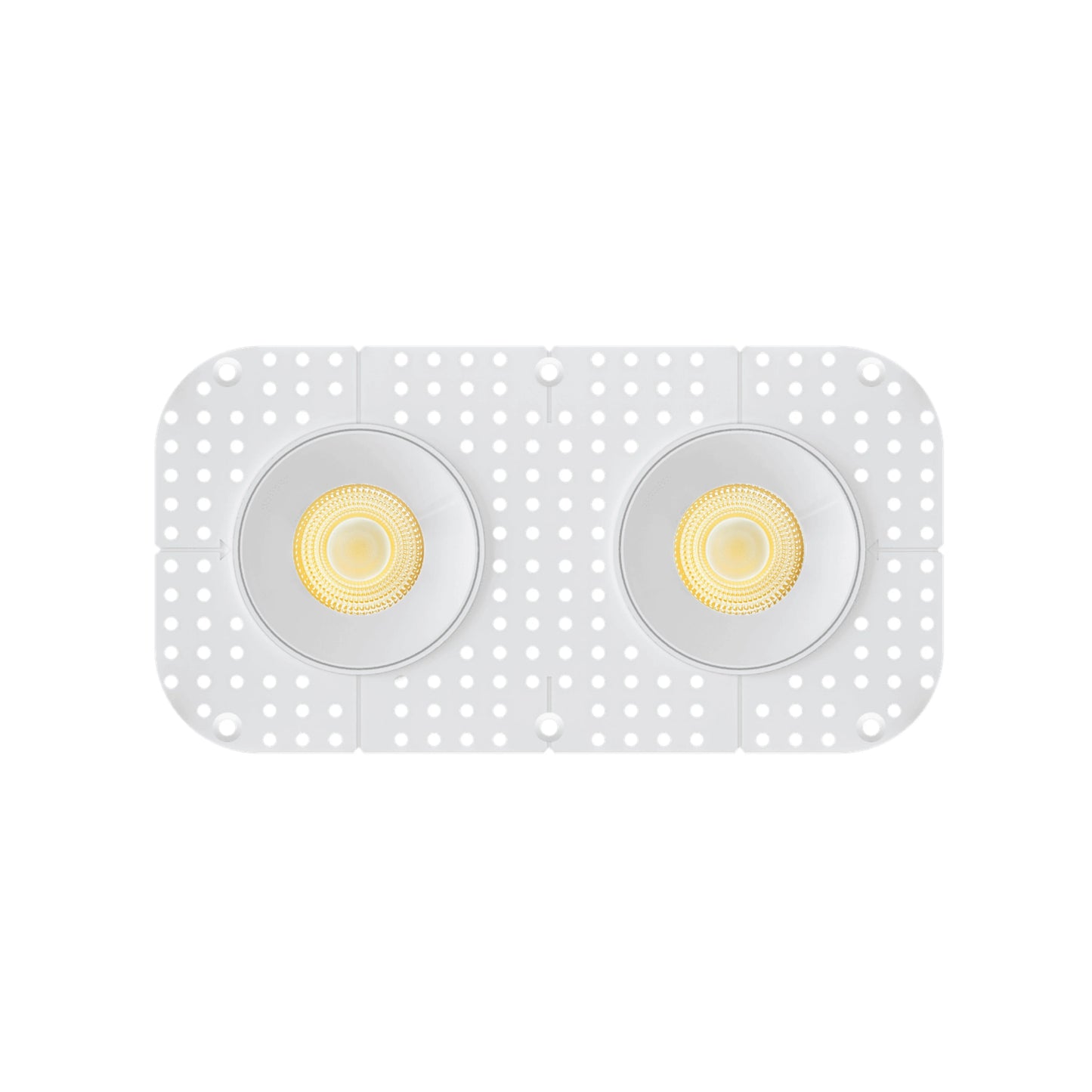 P-7456 4 inch Trimless 2 Head Round White, 30/44W, 3200/4800 Lumens, 5CCT Recessed Light