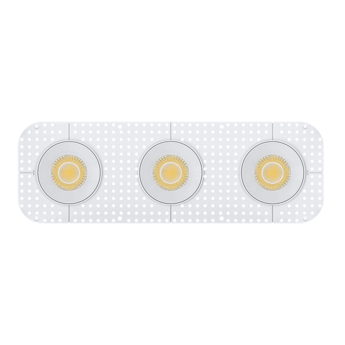 P-7457 4 inch Trimless 3 Head Round White, 45/66W, 4800/7200 Lumens, 5CCT Recessed Light