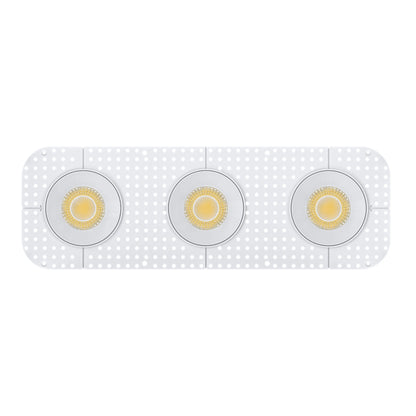 P-7457 4 inch Trimless 3 Head Round White, 45/66W, 4800/7200 Lumens, 5CCT Recessed Light