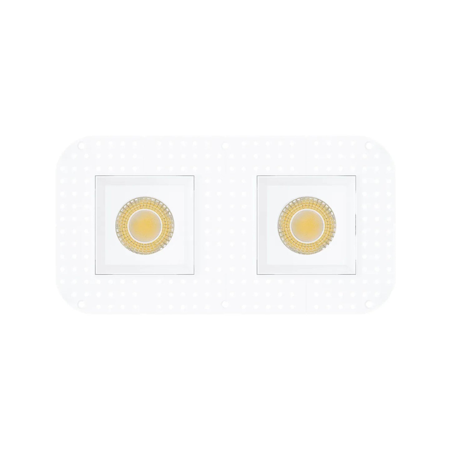P-7461 4 inch Trimless 2 Head Square White, 30/44W, 3200/4800 Lumens, 5CCT Recessed Light