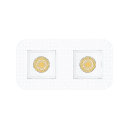 P-7461 4 inch Trimless 2 Head Square White, 30/44W, 3200/4800 Lumens, 5CCT Recessed Light