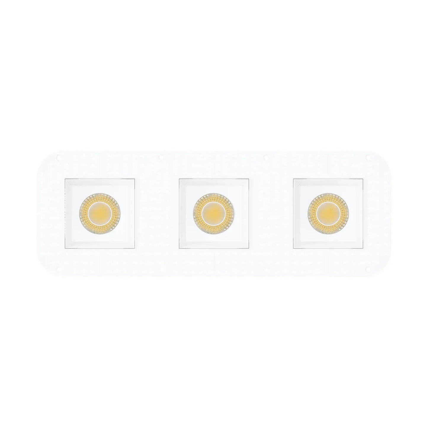 P-7462 4 inch Trimless 3 Head Square White, 45/66W, 4800/7200 Lumens, 5CCT Recessed Light