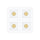 P-7464 4 inch Trimless Quadruple Head Square White, 60/88W, 6400/9600 Lumens, 5CCT Recessed Light