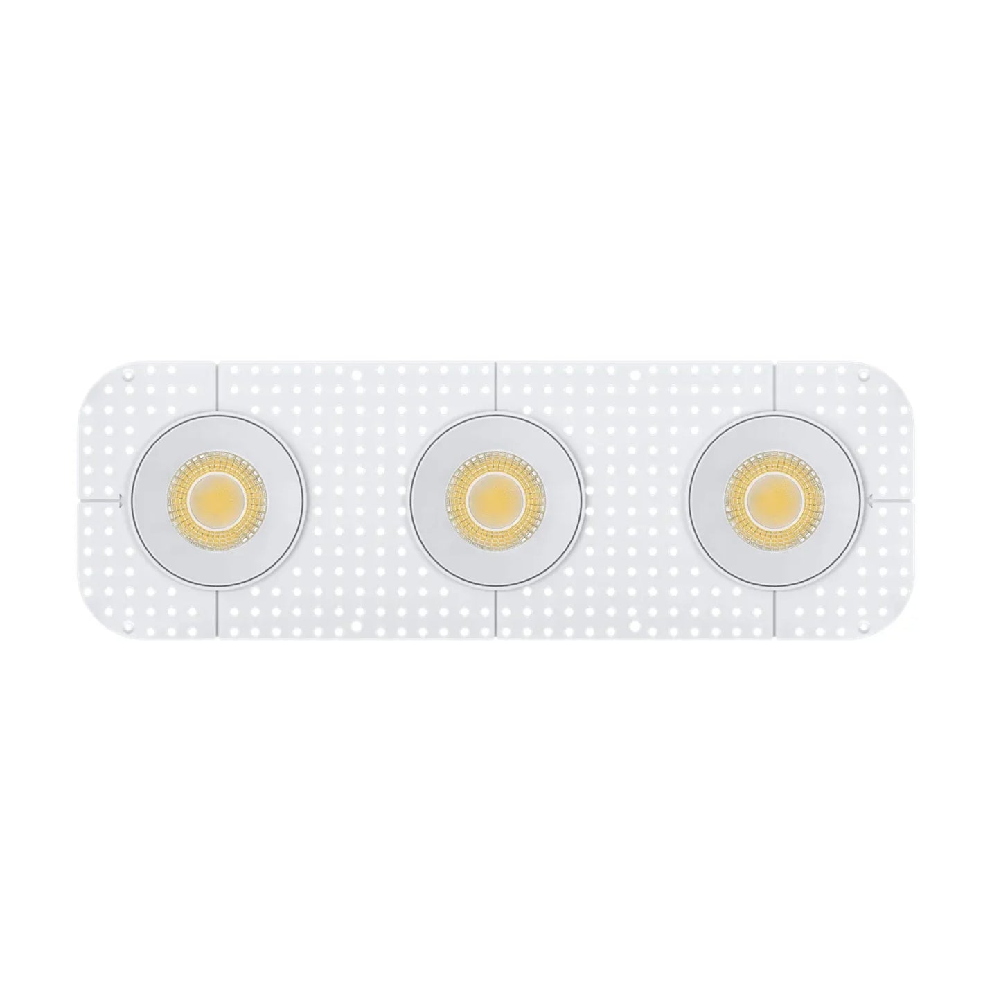 P-7466 4 inch Trimless 3 Head Round White HO, 60/96W, 6000/9000 Lumens, 5CCT Recessed Light