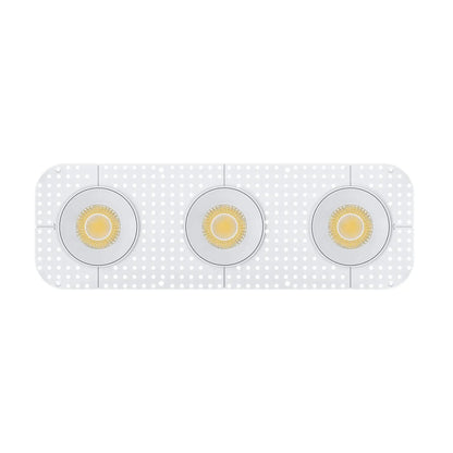 P-7466 4 inch Trimless 3 Head Round White HO, 60/96W, 6000/9000 Lumens, 5CCT Recessed Light