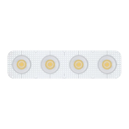 P-7467 4 inch Trimless 4 Head Round White HO, 80/128W, 9000/12000 Lumens, 5CCT Recessed Light