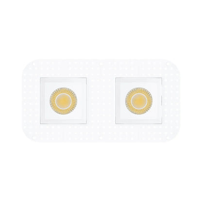 P-7470 4 inch Trimless 2 Head Square White HO, 40/64W, 4000/6000 Lumens, 5CCT Recessed Light
