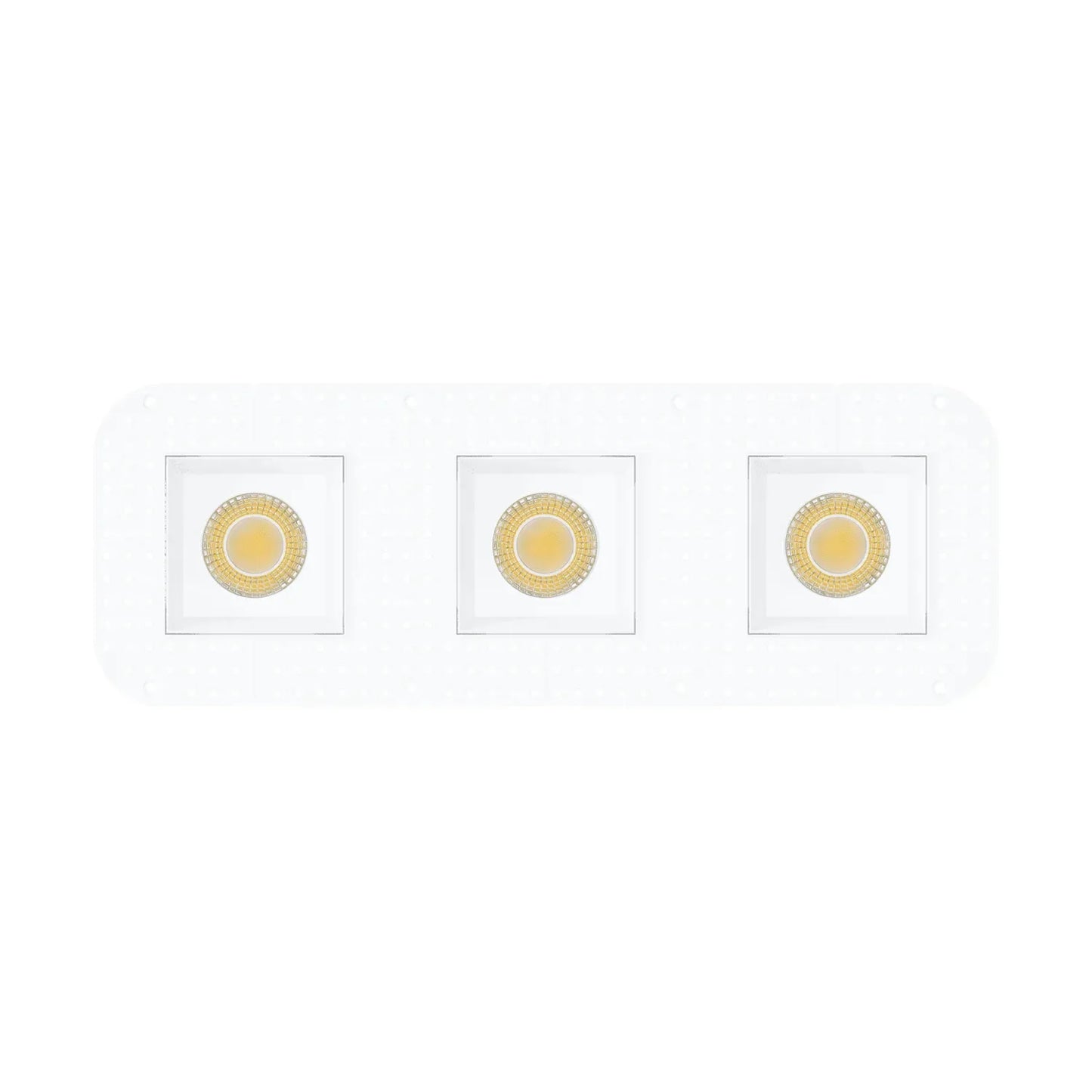 P-7471 4 inch Trimless 3 Head Square White HO, 60/96W, 6000/9000 Lumens, 5CCT Recessed Light