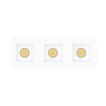 P-7471 4 inch Trimless 3 Head Square White HO, 60/96W, 6000/9000 Lumens, 5CCT Recessed Light