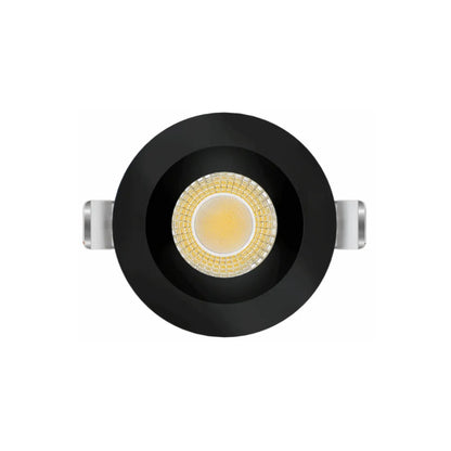 P-7487 3 inch Round Black Shallow Trim, 9W, 850 Lumens, 5CCT Recessed Light