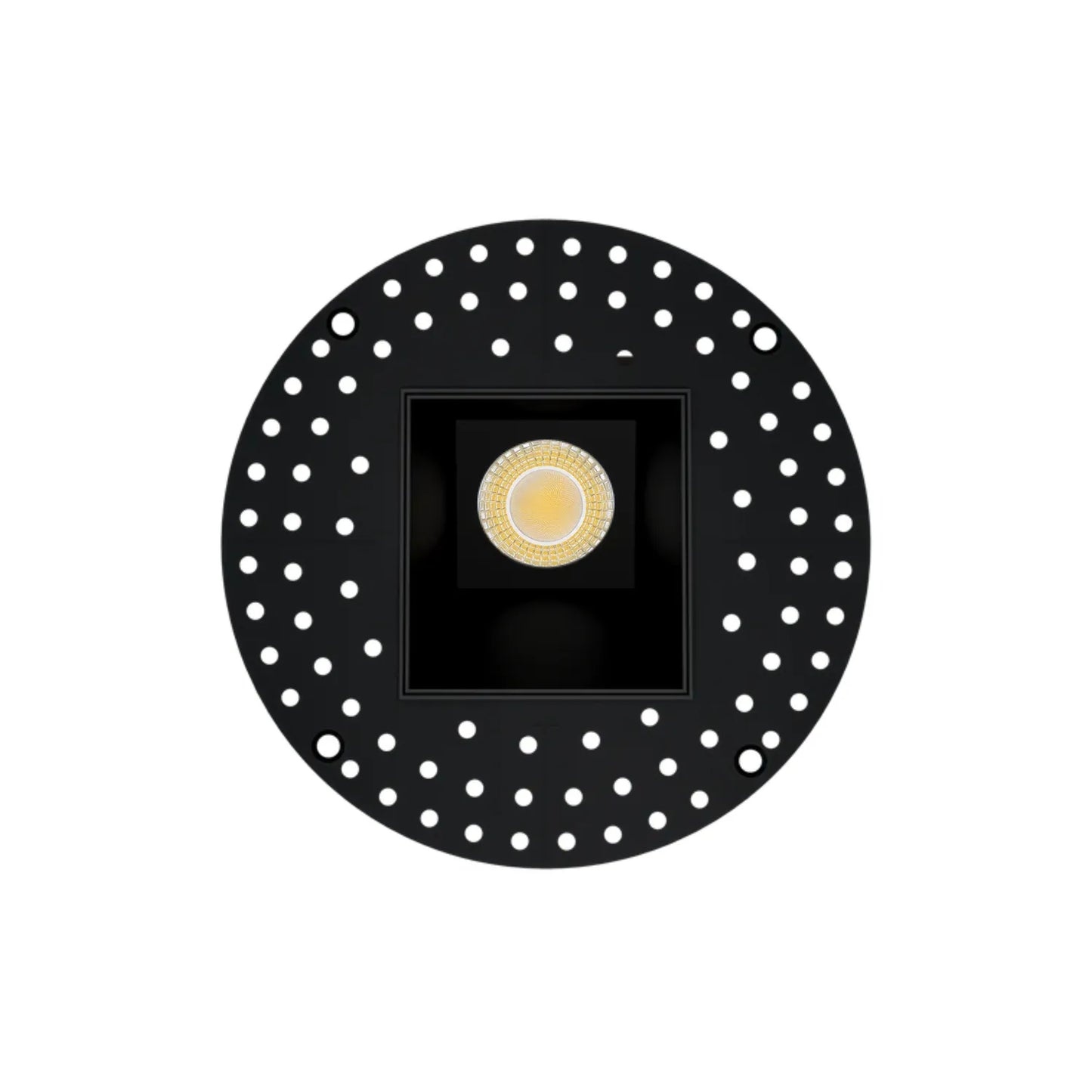 P-7501 3 inch Trimless Square Wall-Wash Black, 9W, 850 Lumens, 5CCT Recessed Light