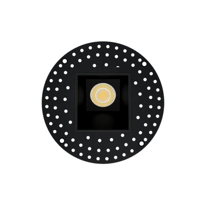 P-7501 3 inch Trimless Square Wall-Wash Black, 9W, 850 Lumens, 5CCT Recessed Light