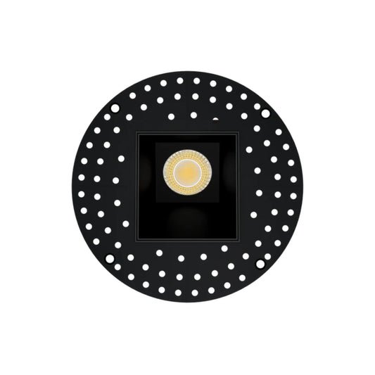 P-7505 3 inch Trimless Square Wall-Wash Black HO, 15/20W, 1400/2100 Lumens, 5CCT Recessed Light