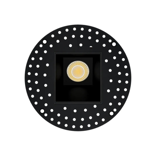 P-7509 3 inch Trimless Square Wall-Wash Black HO, 24W, 2100 Lumens, 5CCT Recessed Light