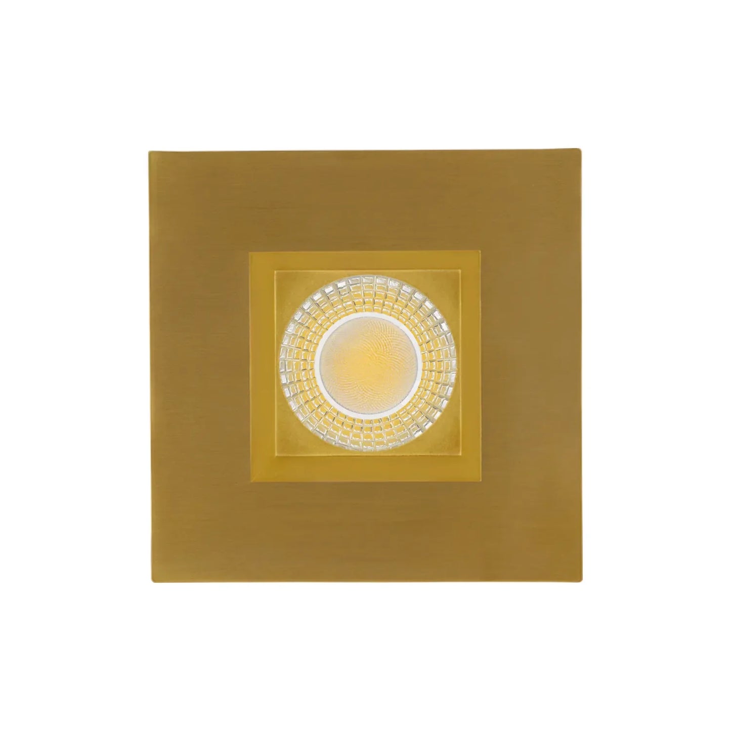 P-7532 3 inch Square Brushed Brass, 8W, 800 Lumens, 5CCT Recessed Light