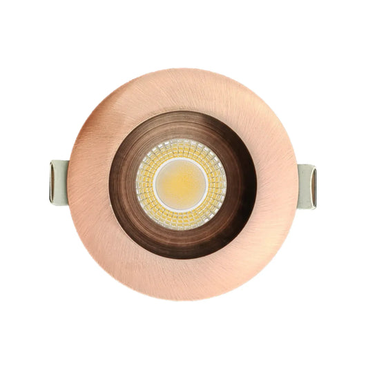 P-7533 3 inch Round Brushed Copper, 8W, 800 Lumens, 5CCT Recessed Light