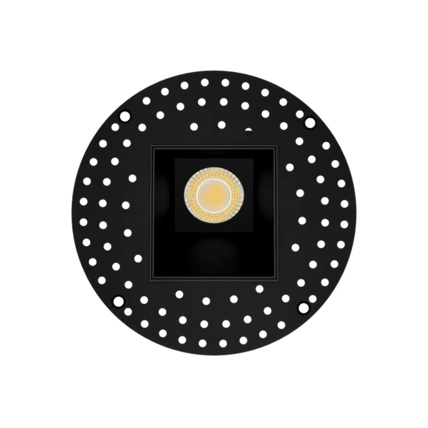 P-7554 3 inch Trimless Square Wall-Wash Black, 8W, 800 Lumens, 5CCT Recessed Light