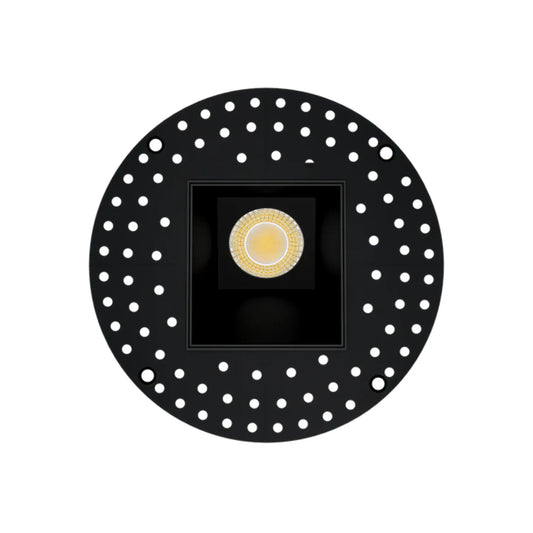 P-7554 3 inch Trimless Square Wall-Wash Black, 8W, 800 Lumens, 5CCT Recessed Light