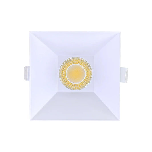 P-7557 3 inch Drop Trim Square White, 8W, 800 Lumens, 5CCT Recessed Light