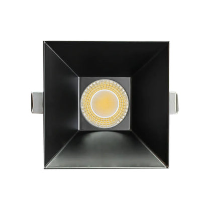 P-7558 3 inch Drop Trim Square Black, 8W, 800 Lumens, 5CCT Recessed Light