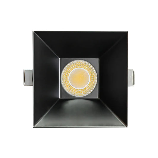 P-7558 3 inch Drop Trim Square Black, 8W, 800 Lumens, 5CCT Recessed Light